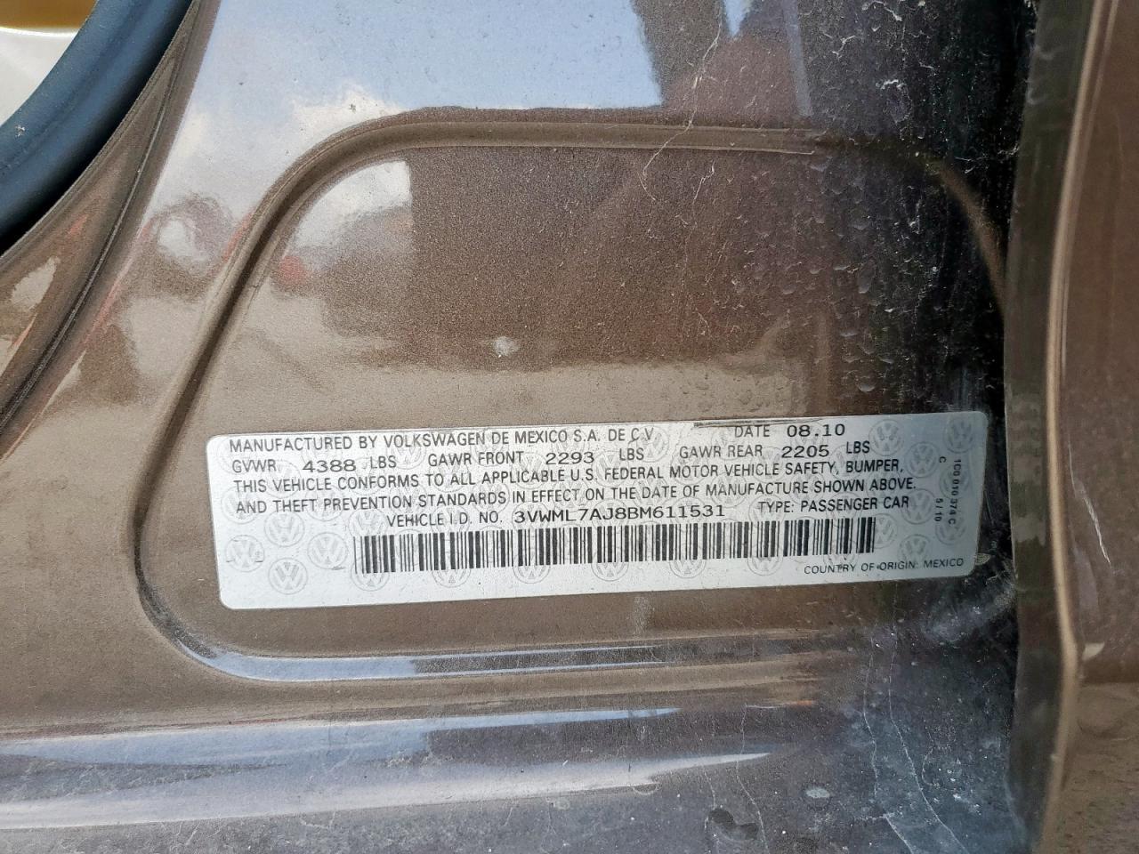 2011 VOLKSWAGEN JETTA