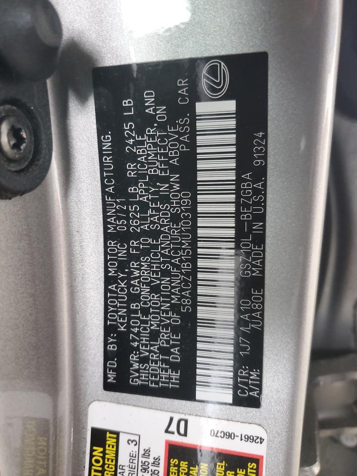 2021 LEXUS ES 350