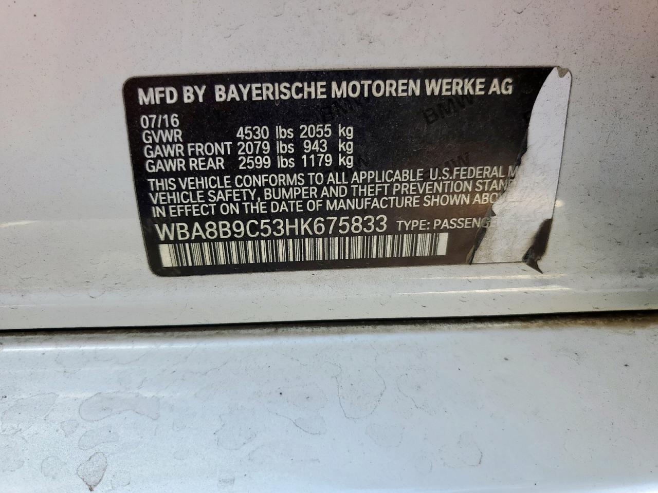 2017 BMW 3 SERIES