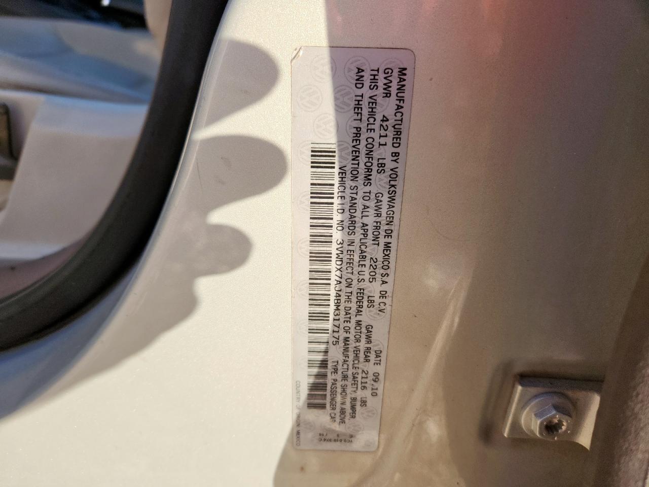 2011 VOLKSWAGEN JETTA