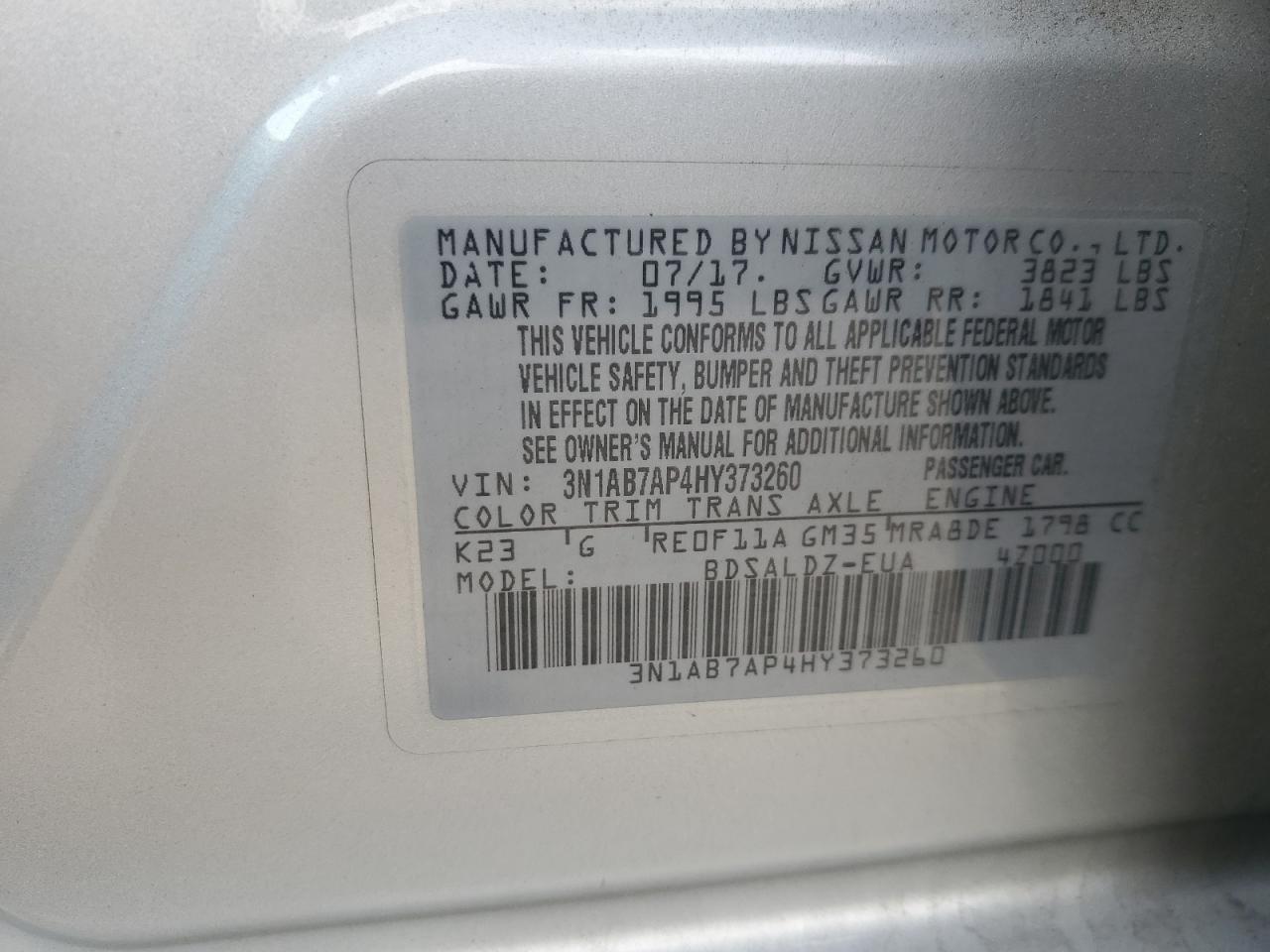 2017 NISSAN SENTRA