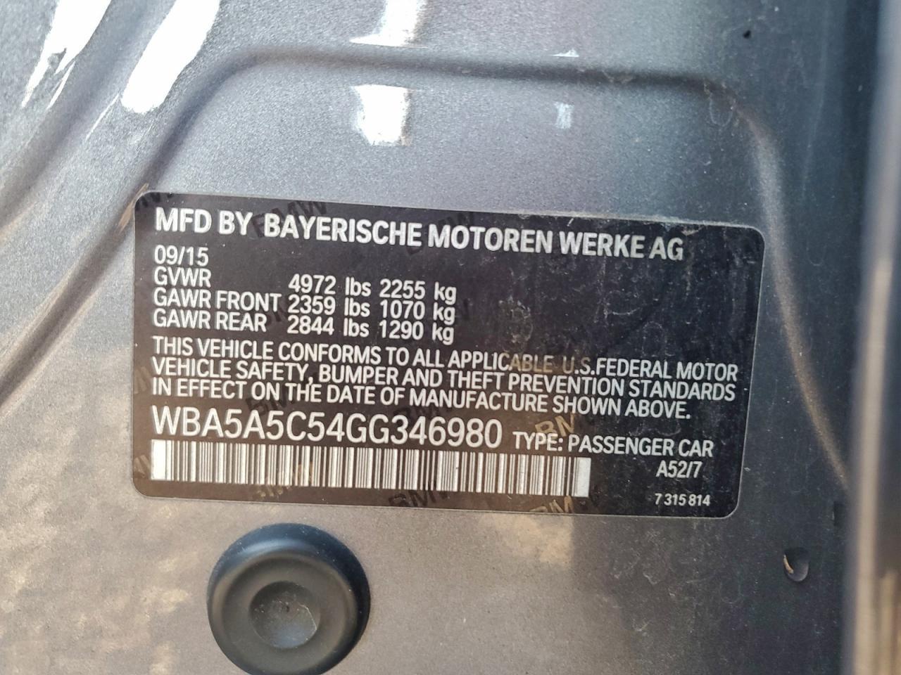 2016 BMW 5 series