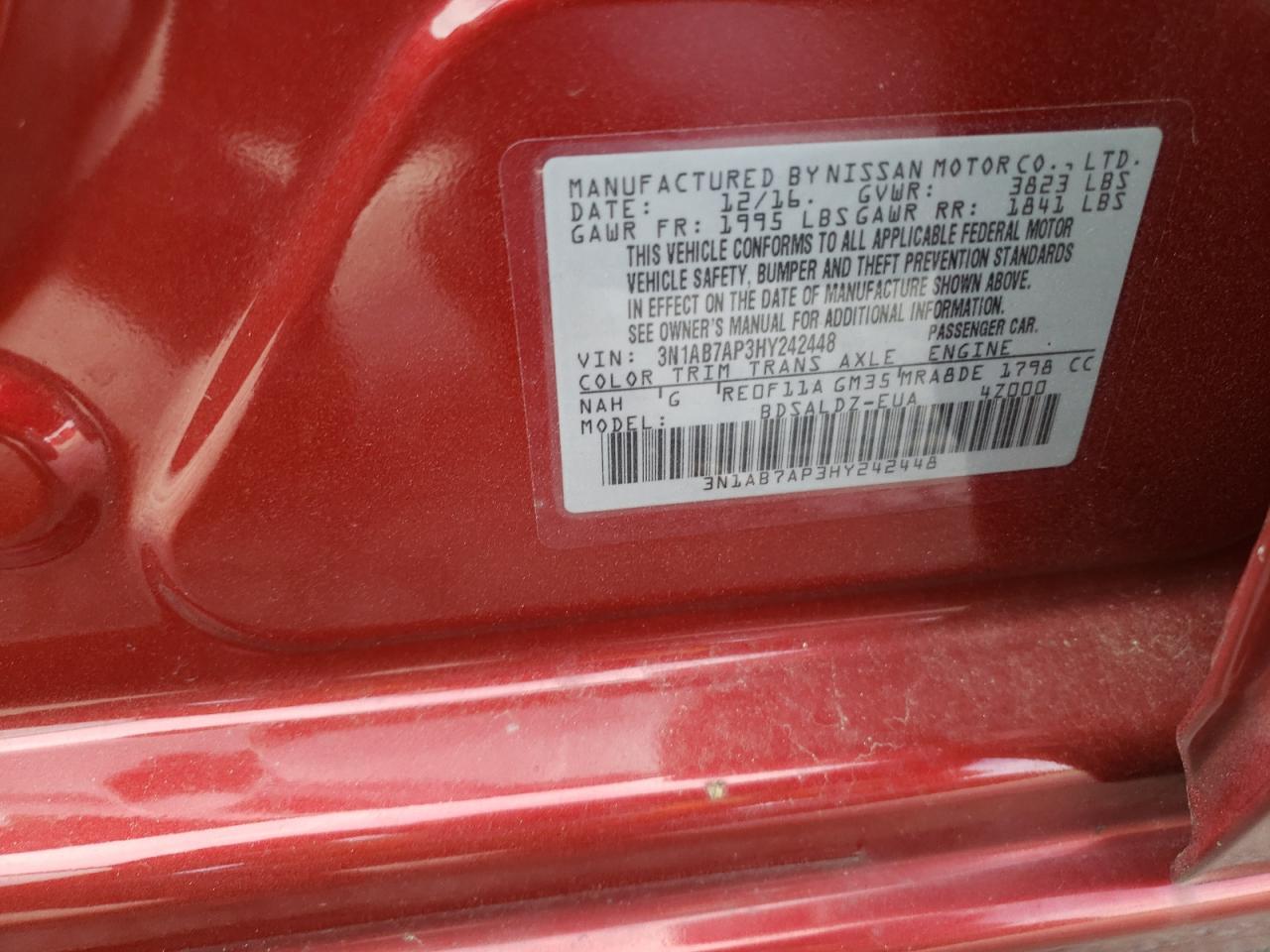 2017 NISSAN SENTRA