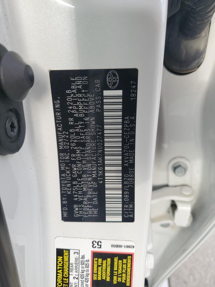 2022 TOYOTA CAMRY