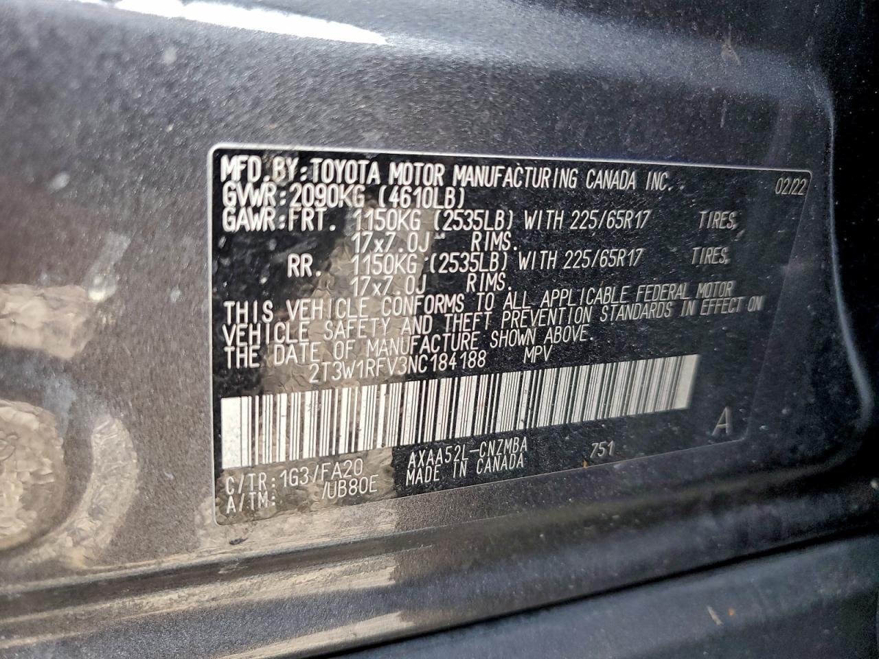 2022 TOYOTA RAV4