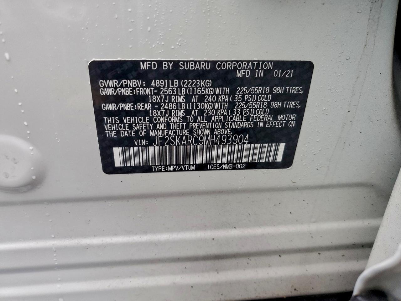2021 SUBARU FORESTER