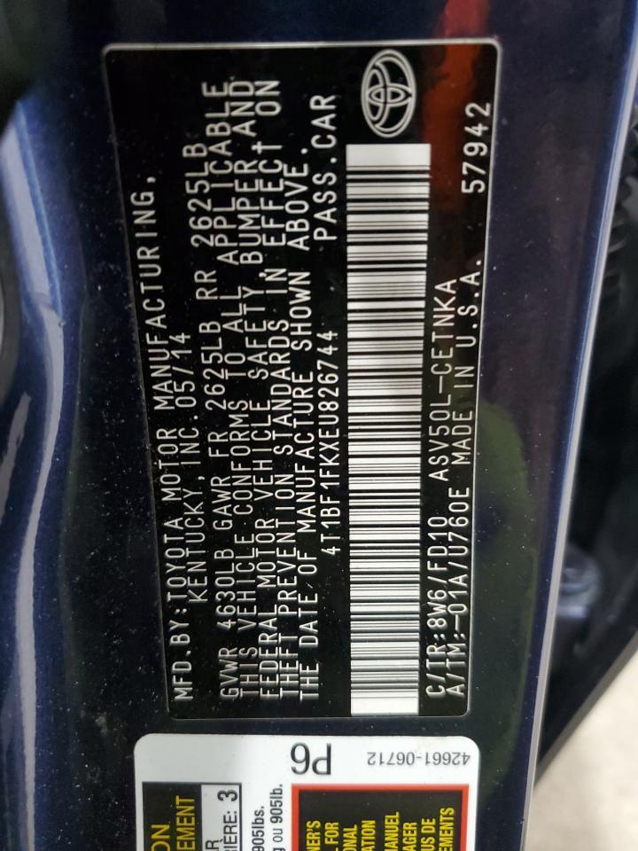 2014 TOYOTA CAMRY