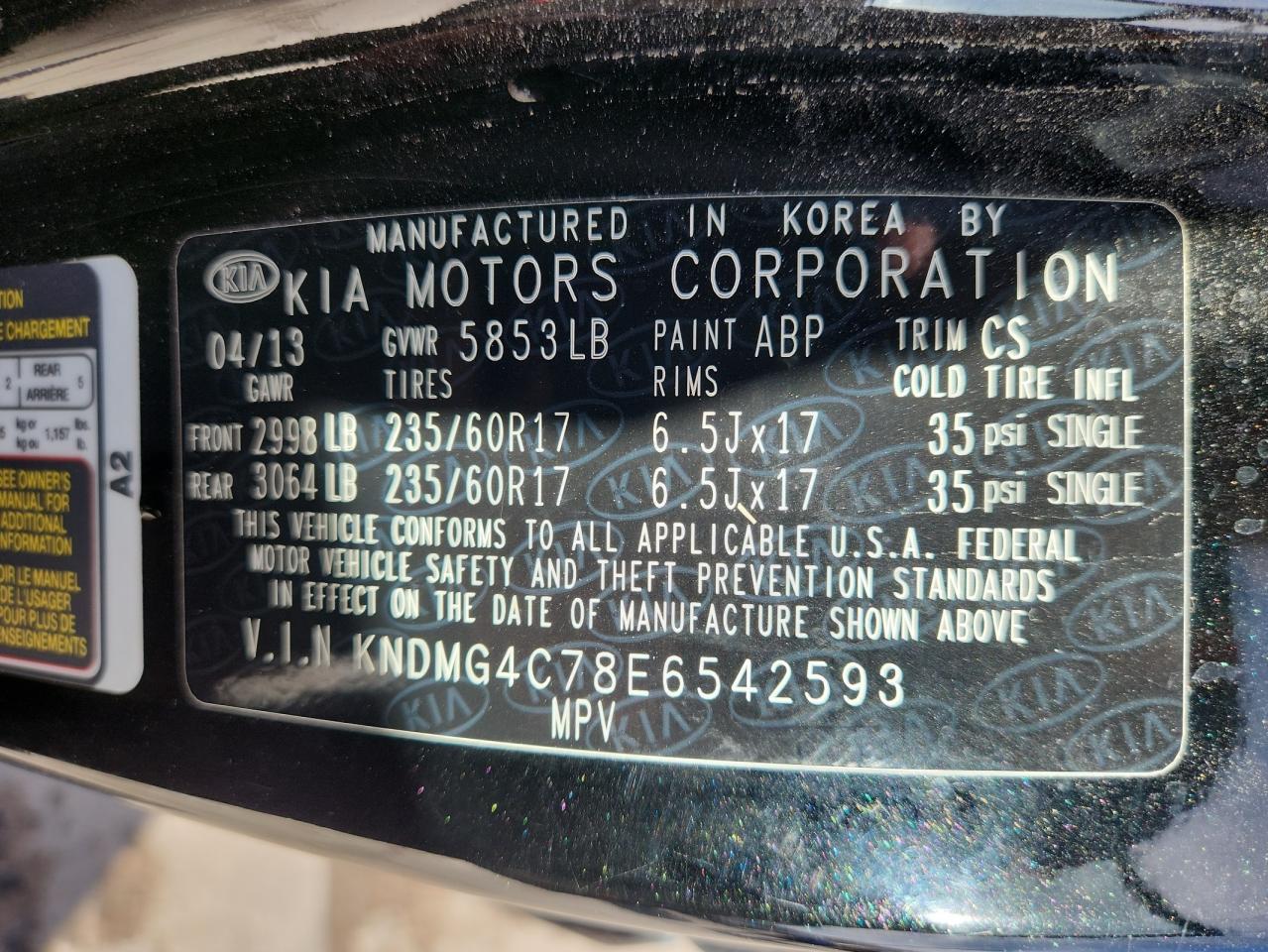 2014 KIA SEDONA