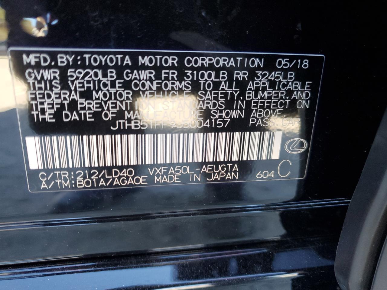 2018 LEXUS LS 500