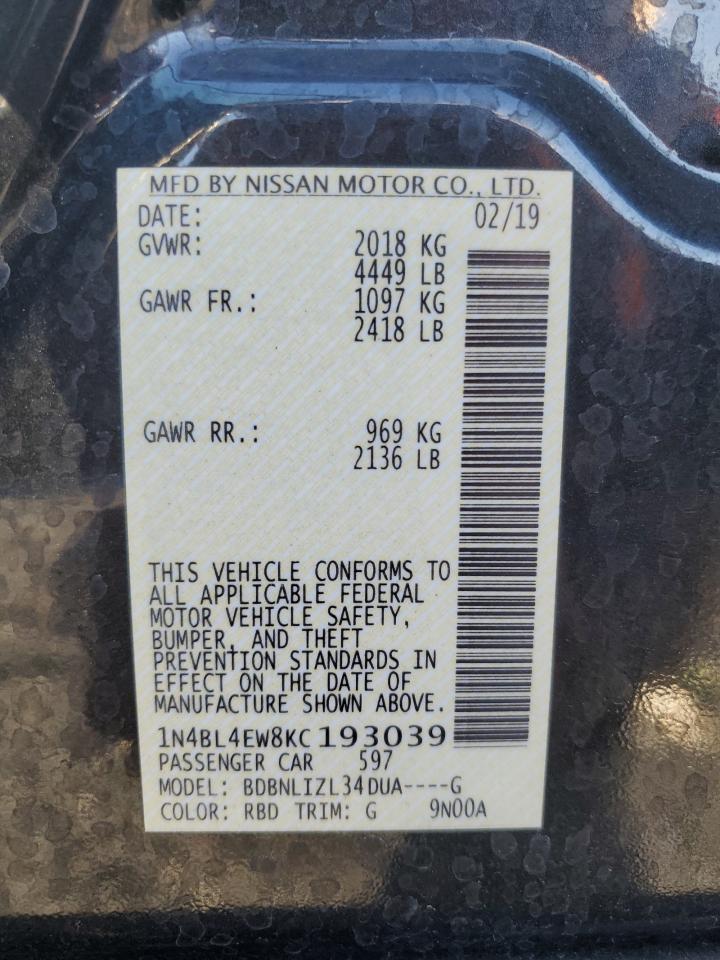 2019 NISSAN ALTIMA