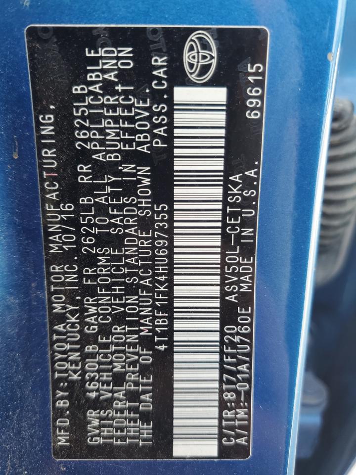 2017 TOYOTA CAMRY