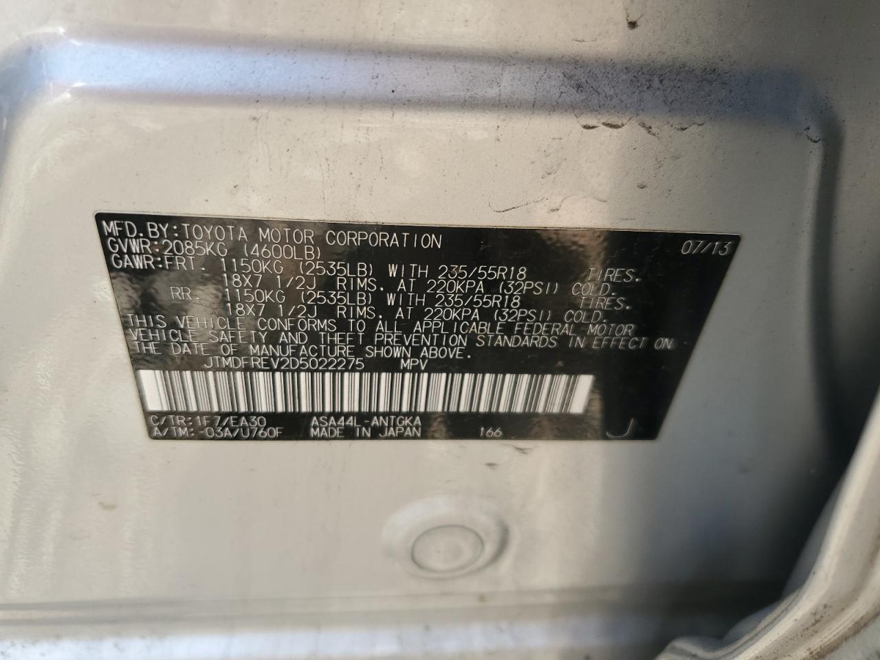 2013 TOYOTA RAV4