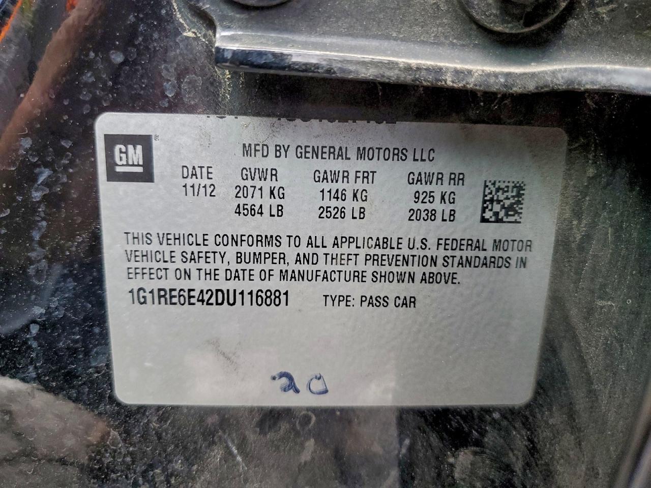 2013 CHEVROLET VOLT