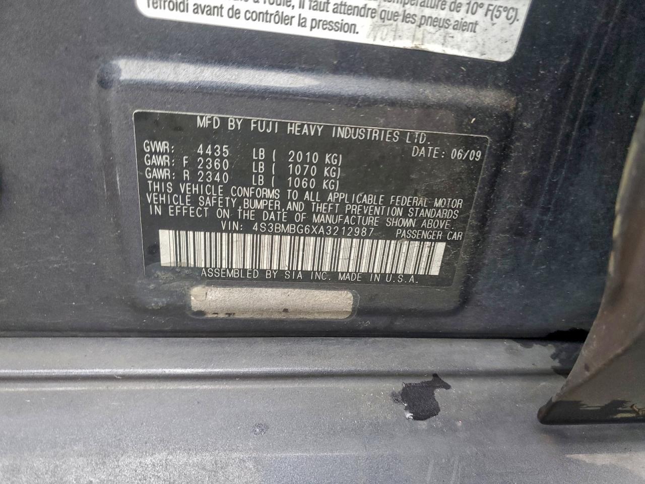 2010 SUBARU Legacy