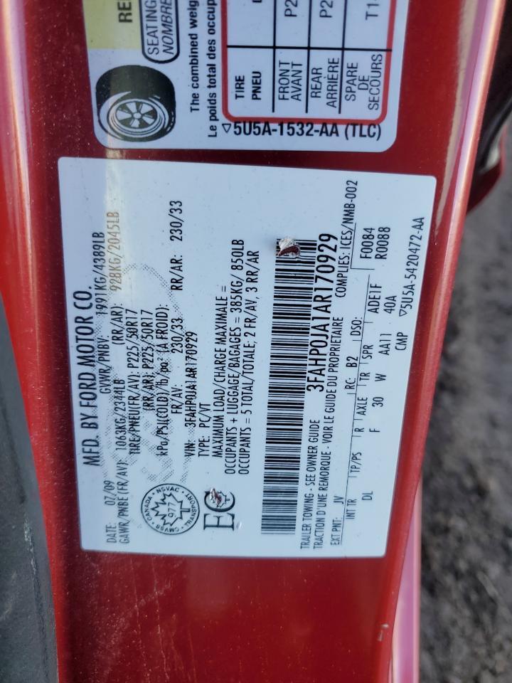 2010 FORD FUSION