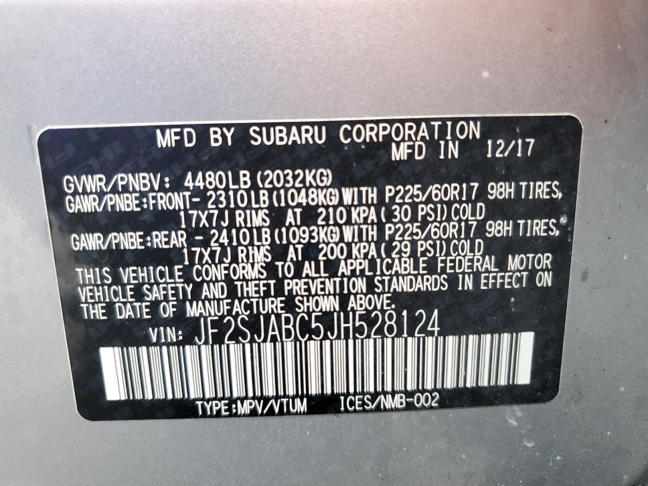 2018 SUBARU FORESTER