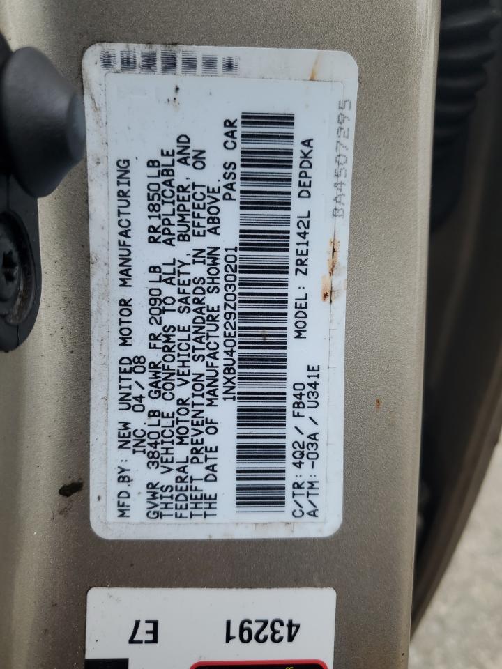 2009 TOYOTA COROLLA