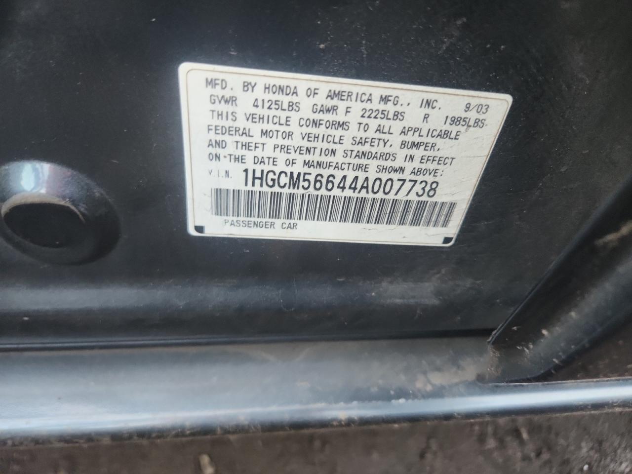 2004 HONDA ACCORD