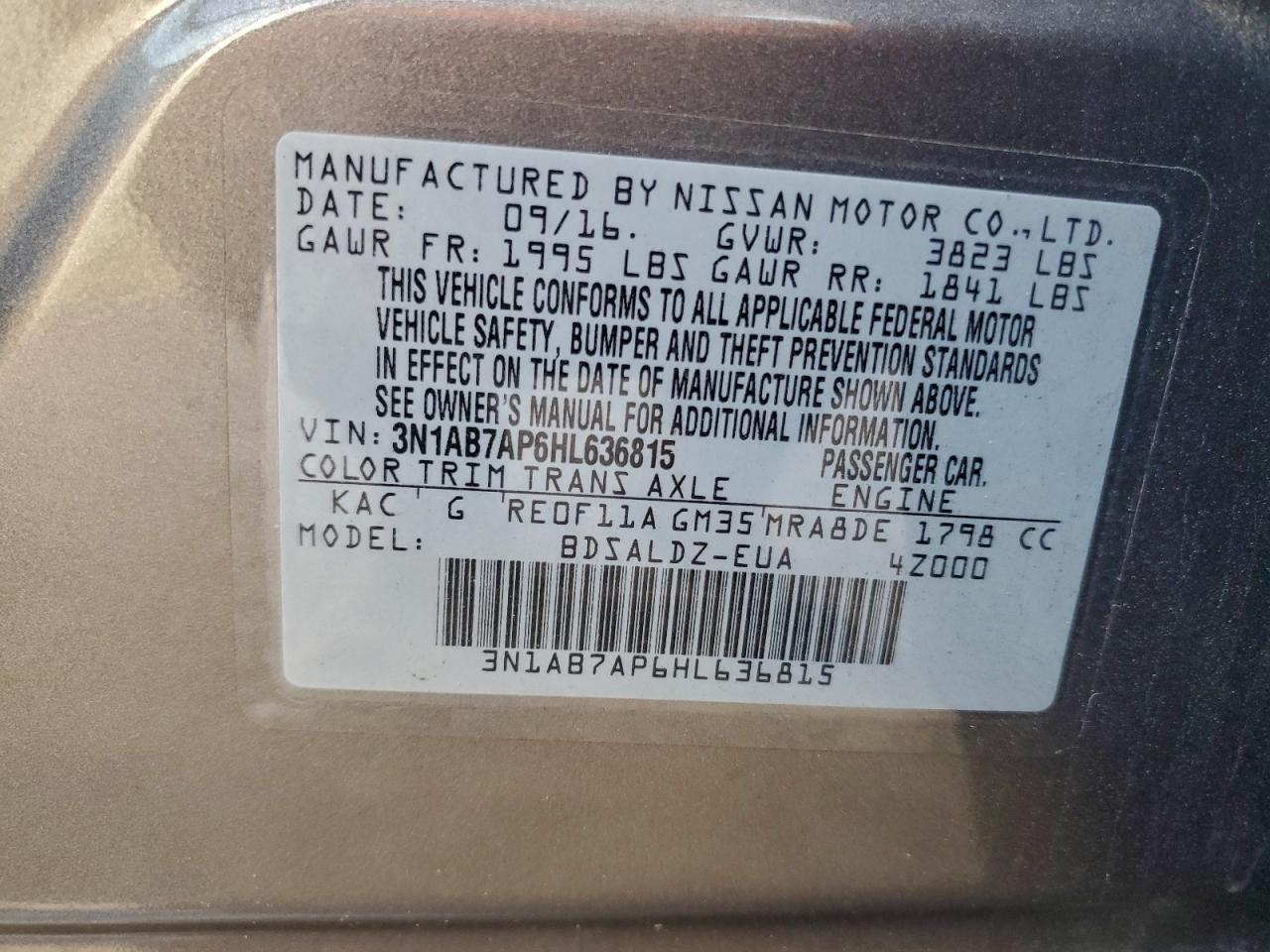 2017 NISSAN SENTRA