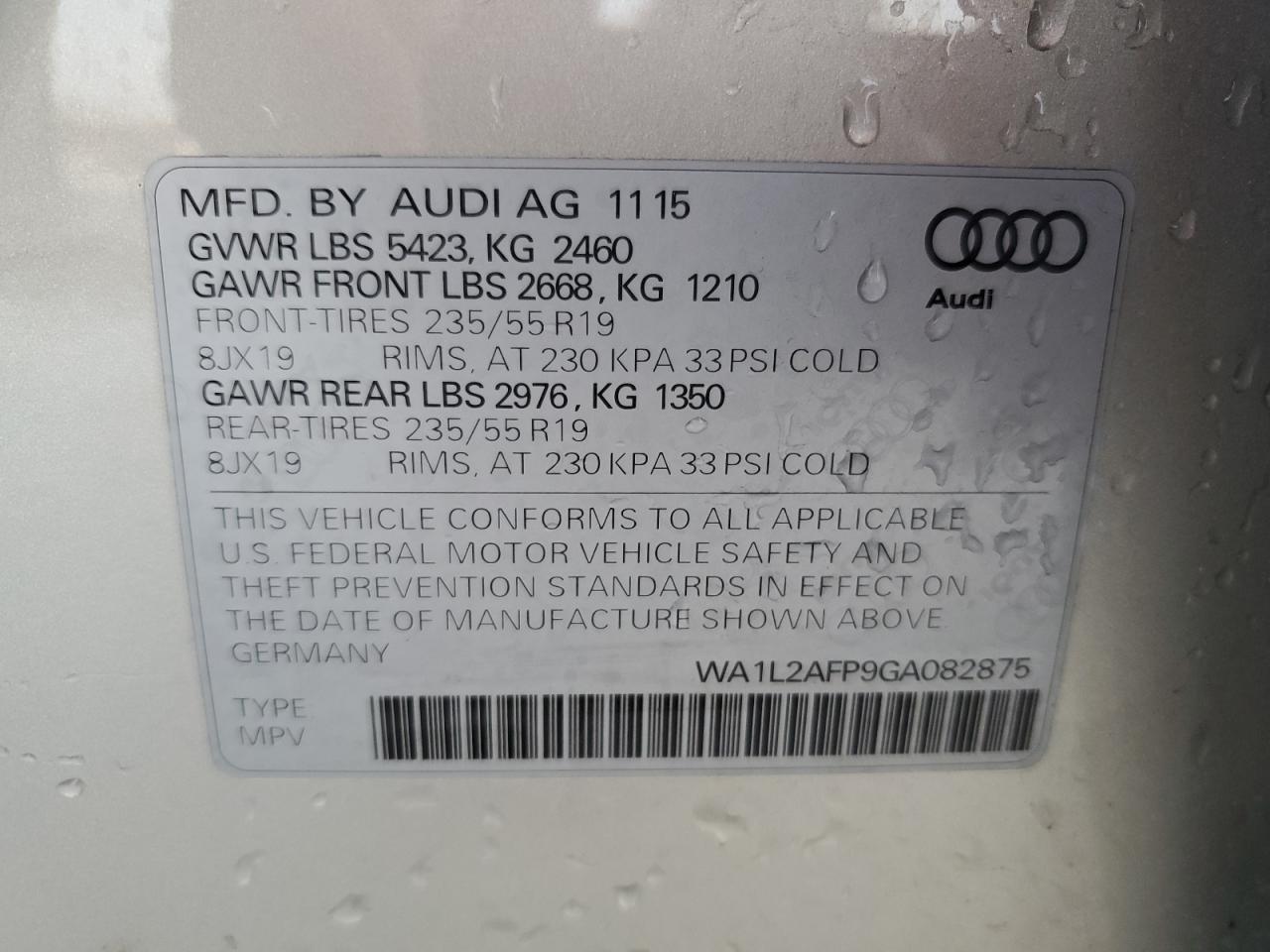 2016 AUDI Q5