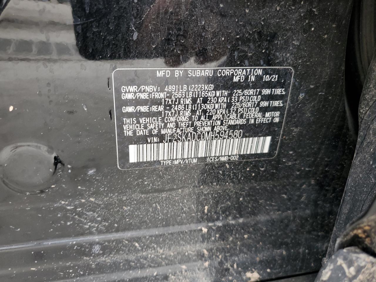 2021 SUBARU FORESTER