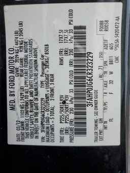 2012 FORD FUSION