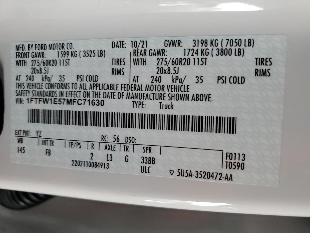 2021 FORD F-150