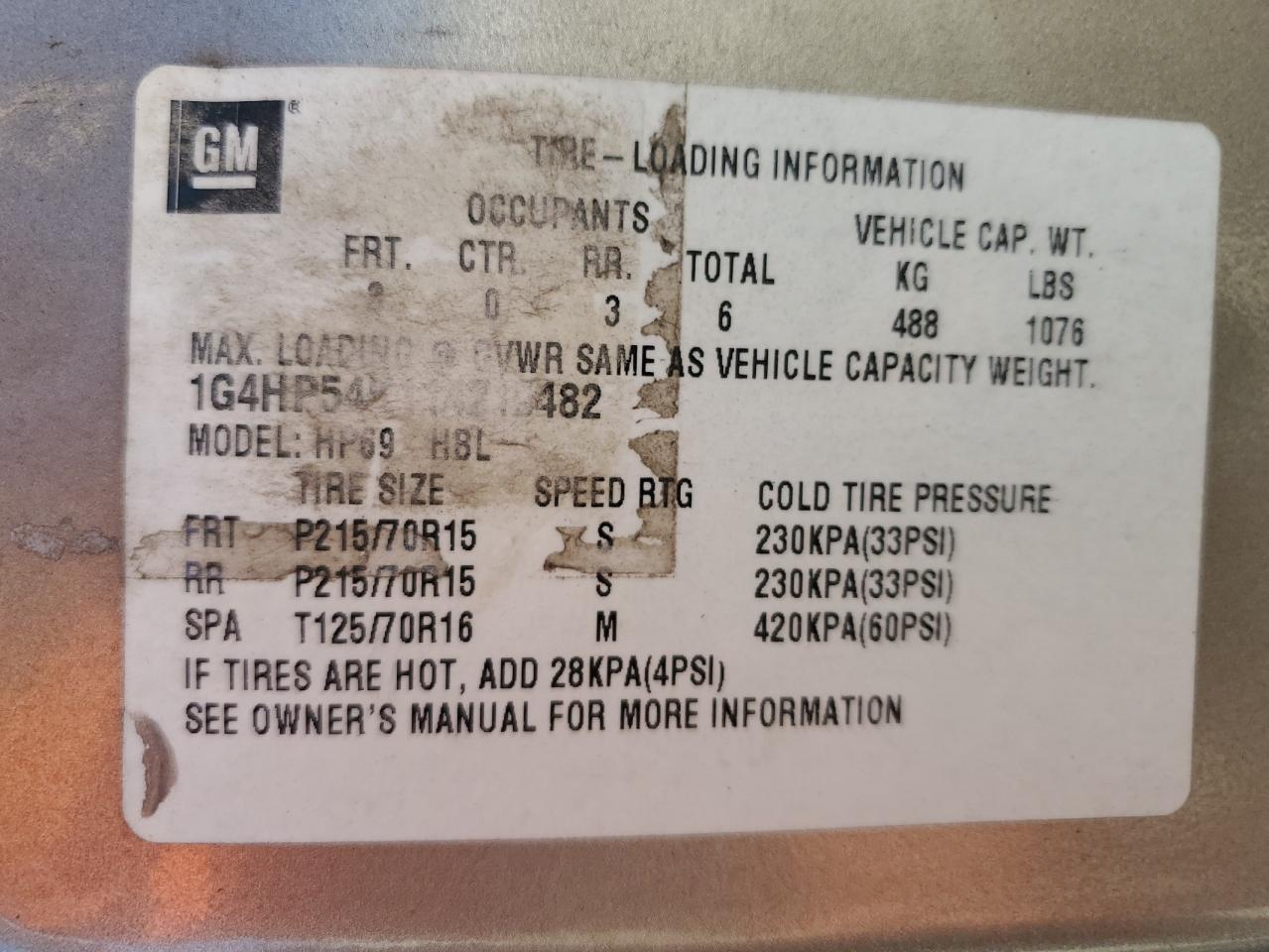 2001 BUICK Lesabre