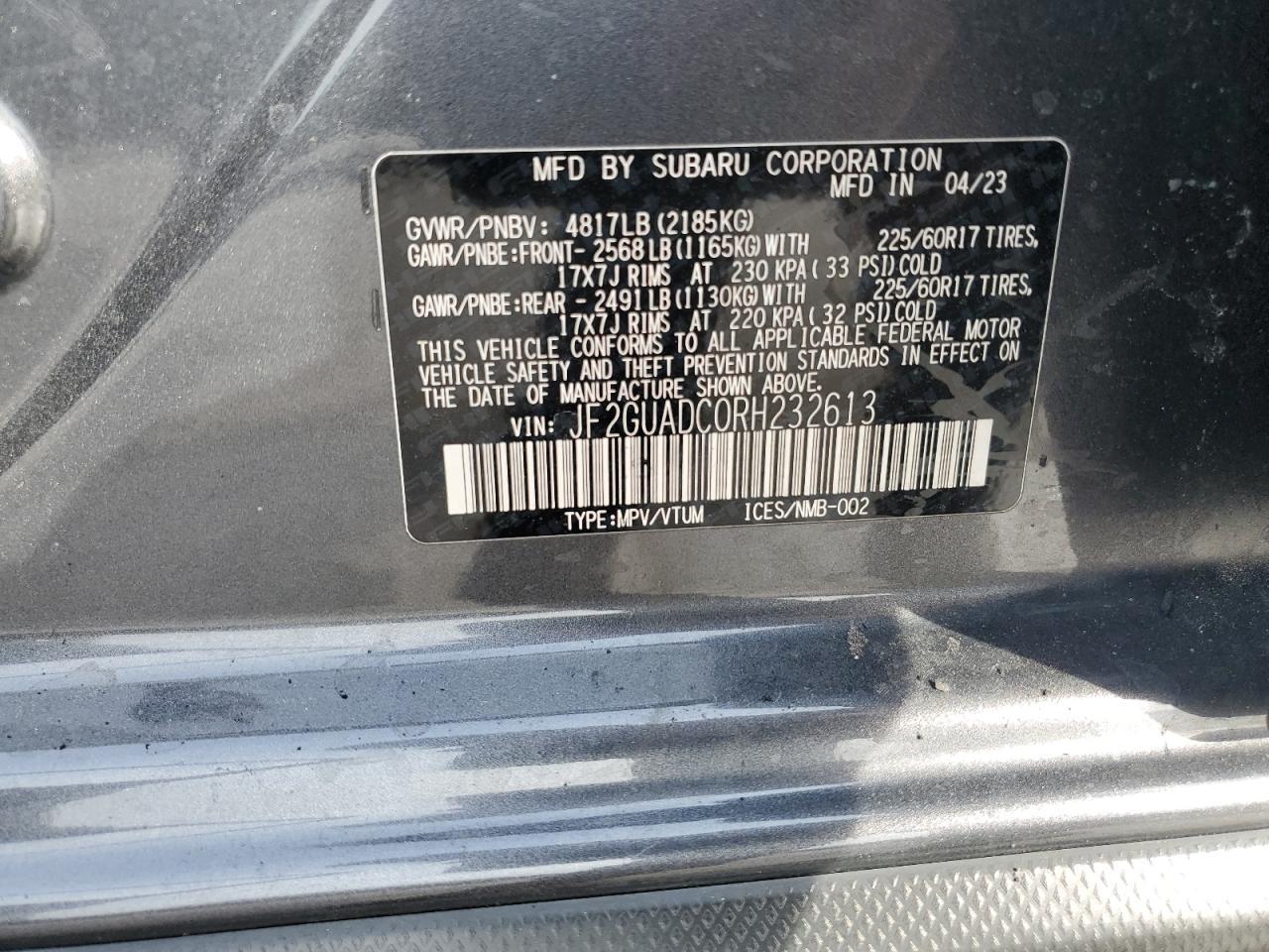 2024 SUBARU Crosstrek