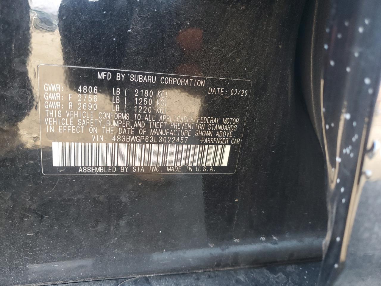 2020 SUBARU Legacy