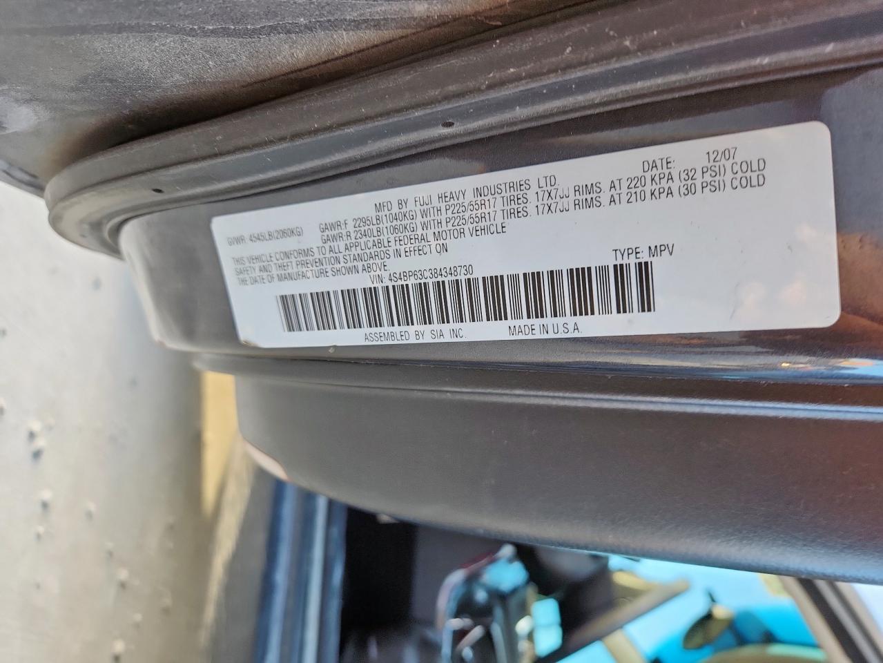 2008 SUBARU Outback