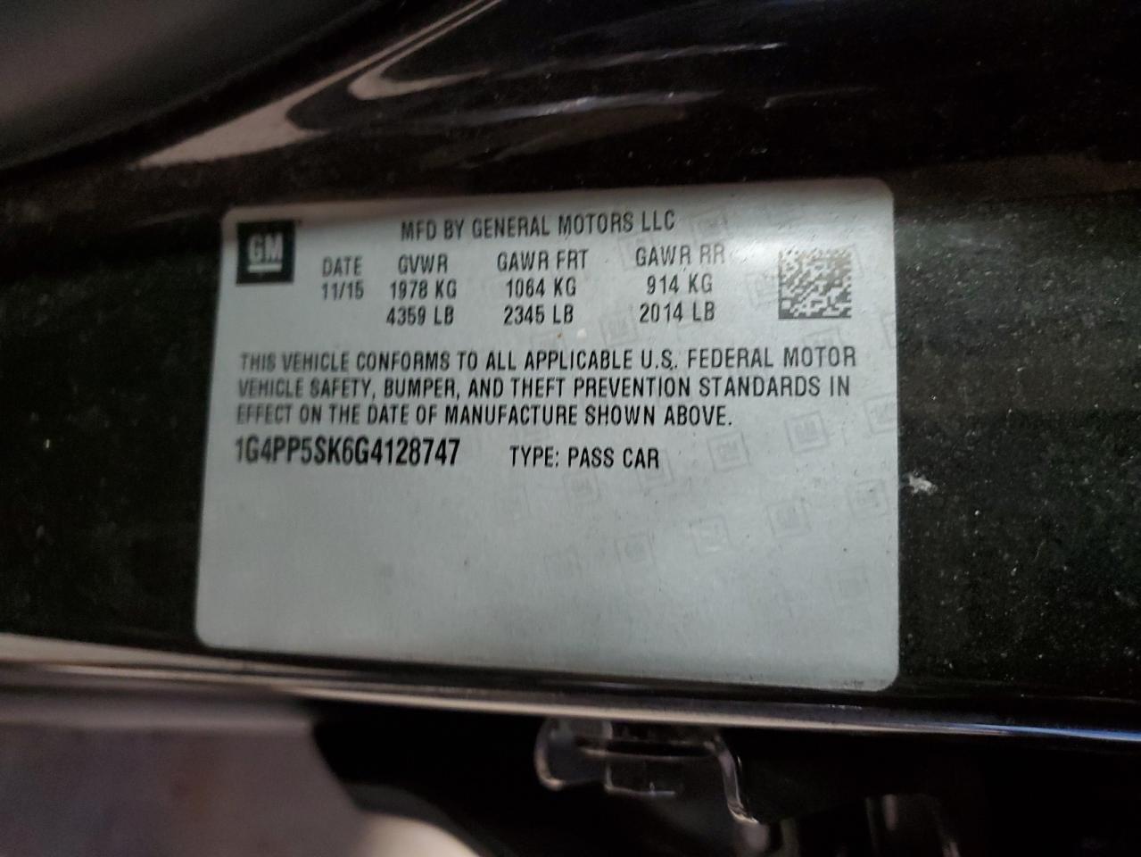 2016 BUICK VERANO