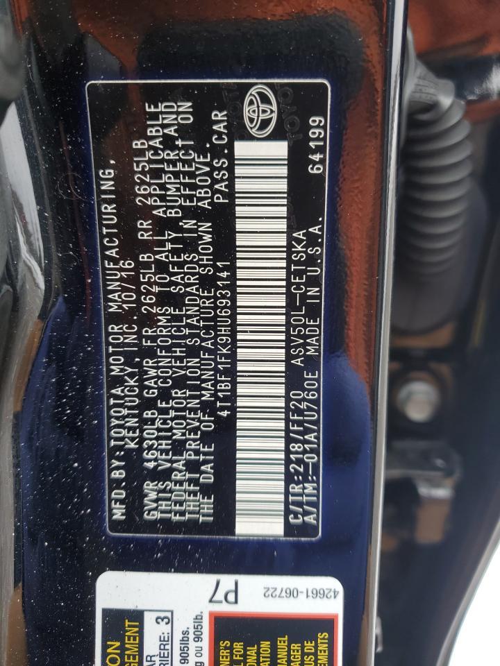 2017 TOYOTA CAMRY