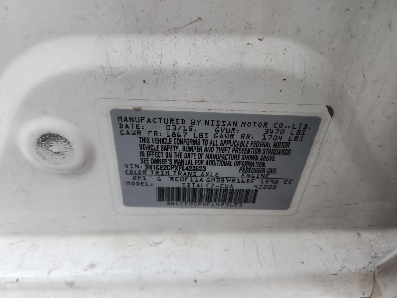 2015 NISSAN Versa Note