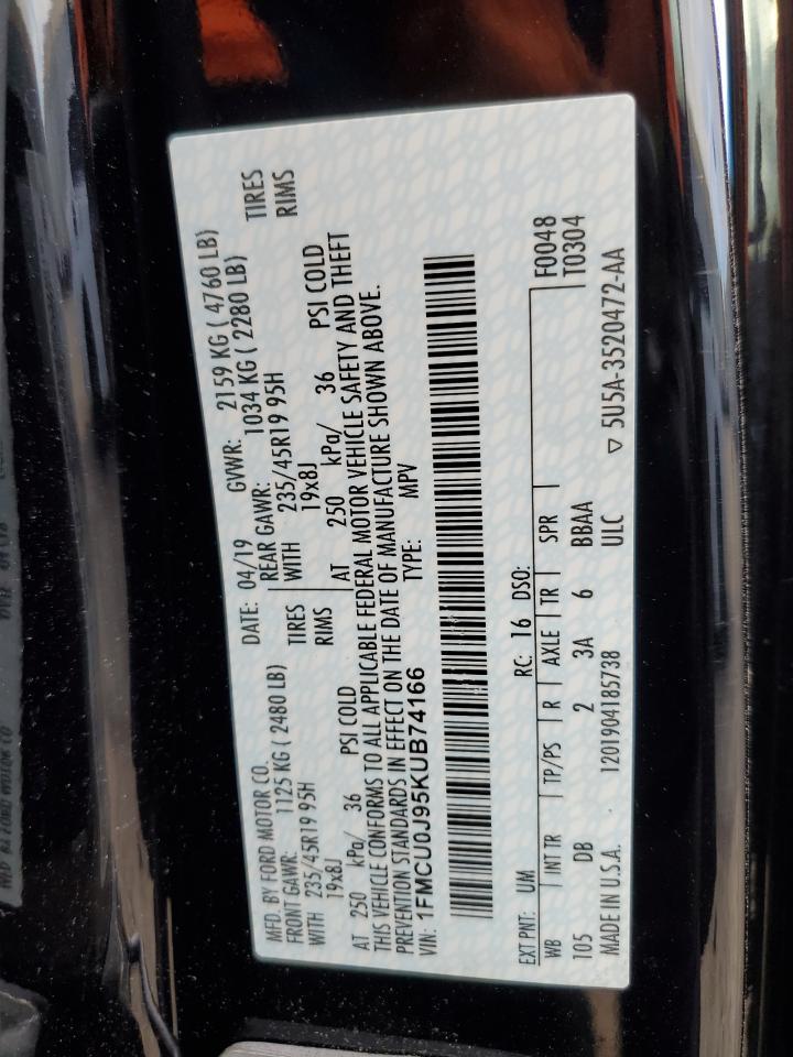 2019 FORD ESCAPE