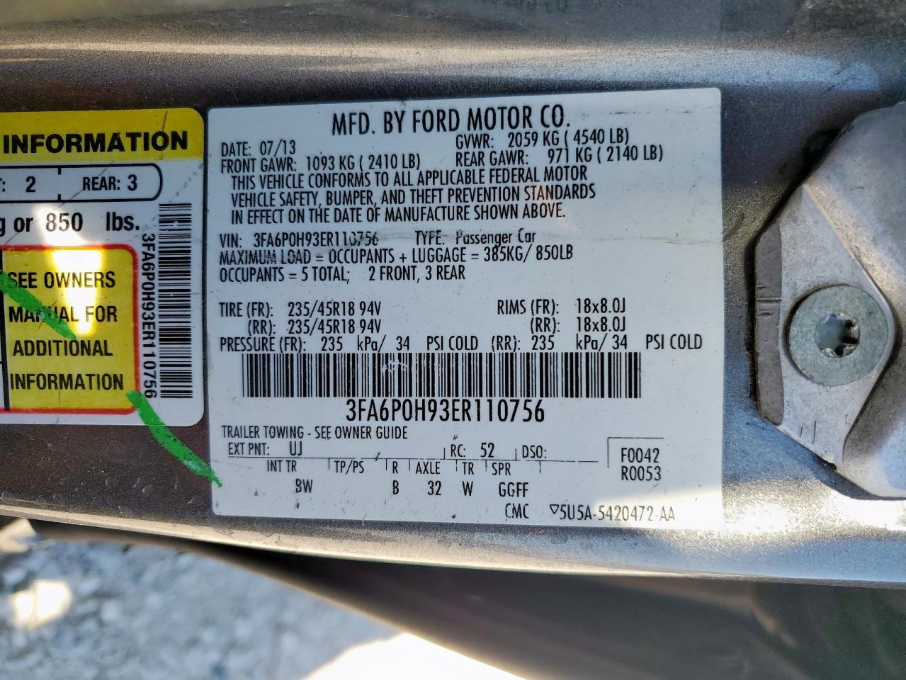 2014 FORD FUSION