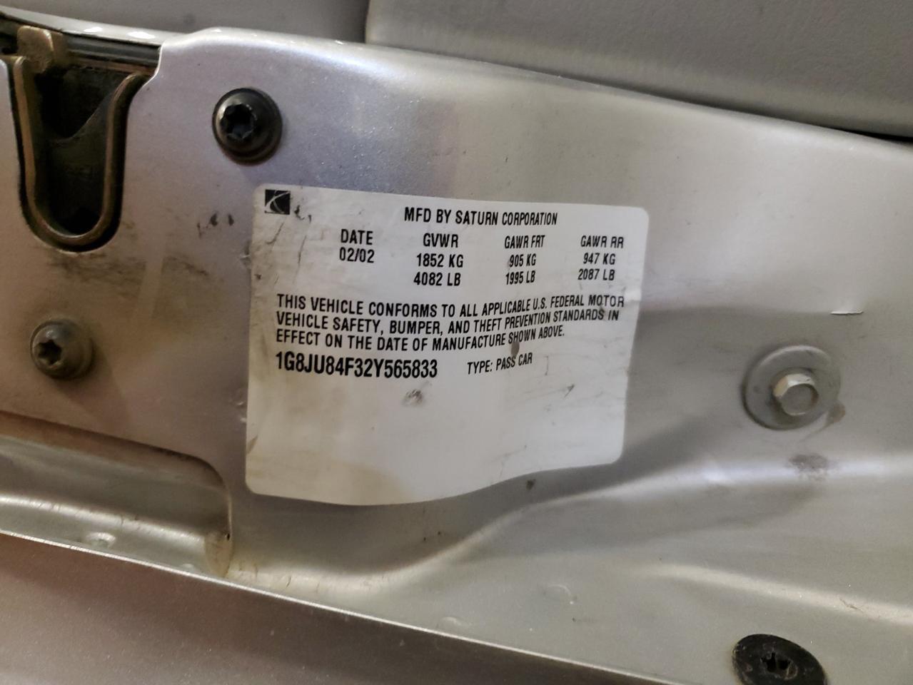 2002 SATURN Lw200