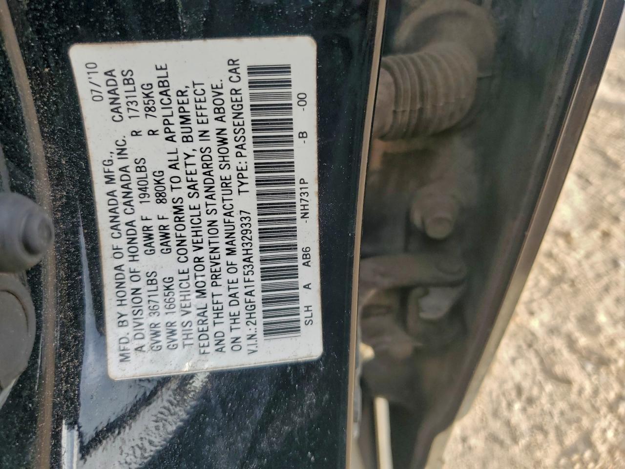 2010 HONDA CIVIC