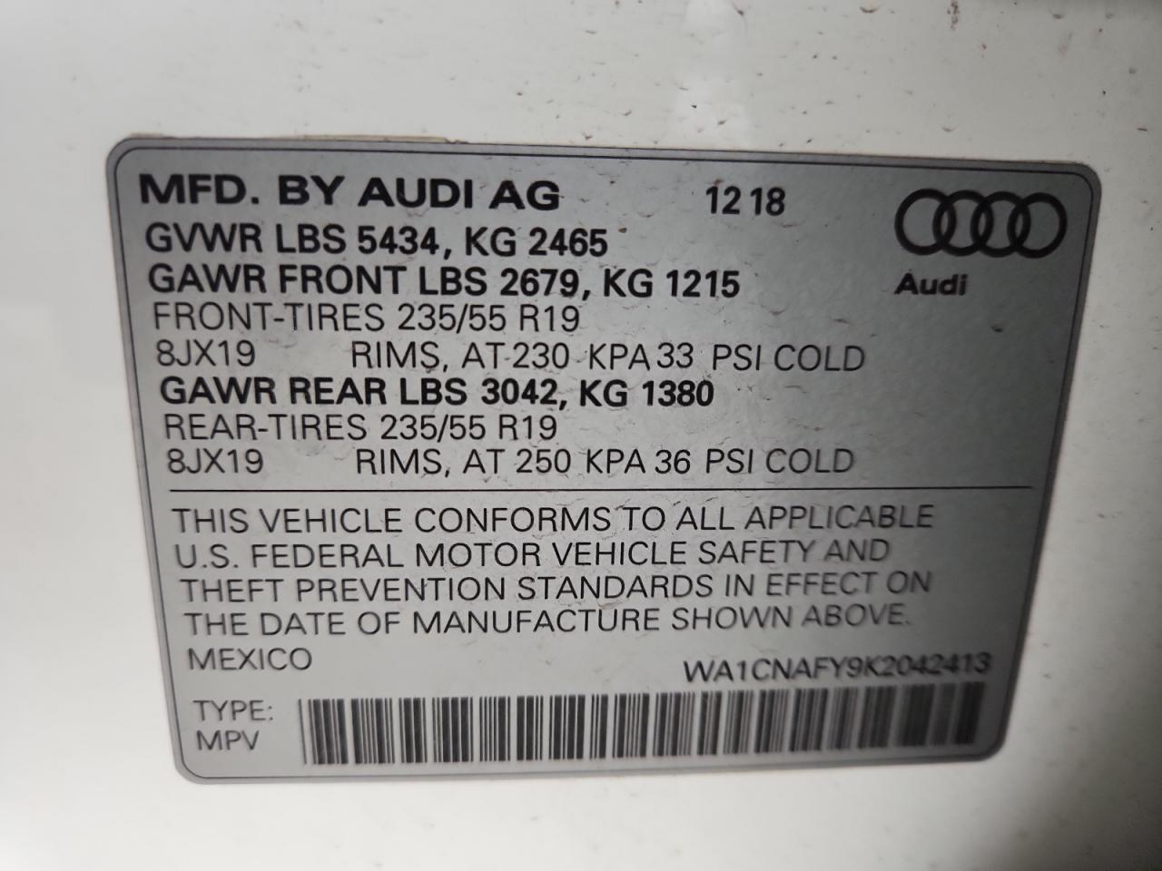 2019 AUDI Q5