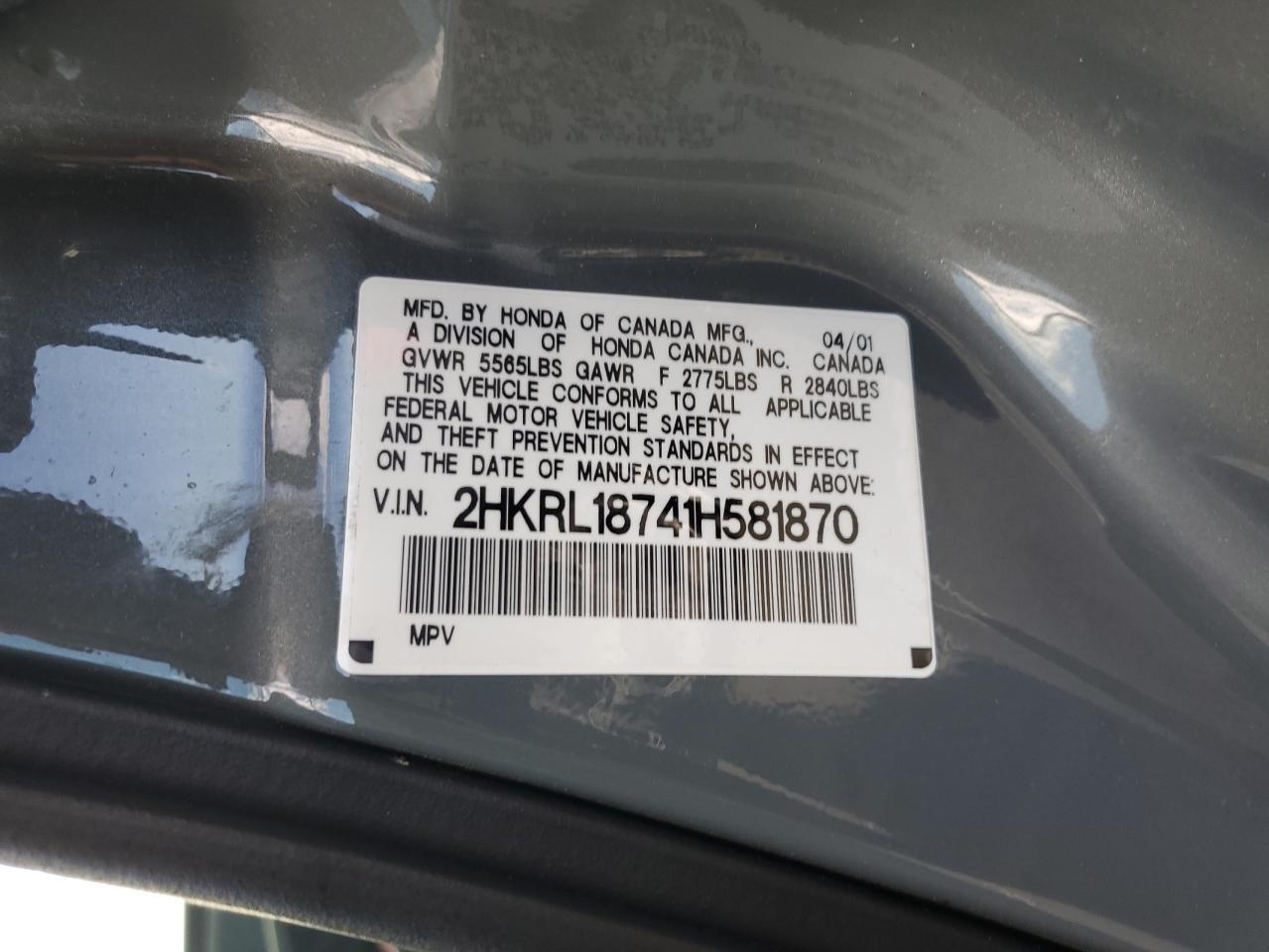 2001 HONDA ODYSSEY