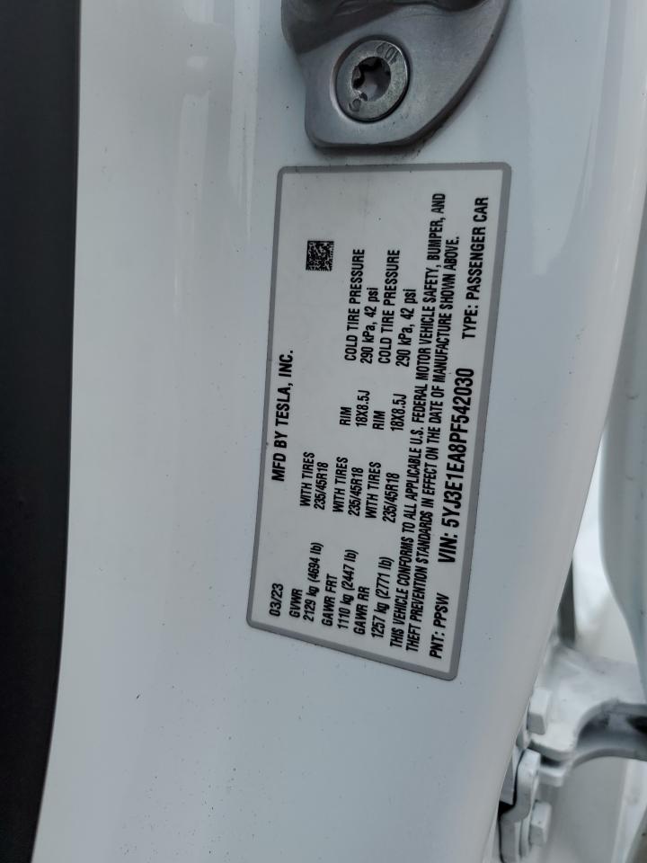 2023 TESLA MODEL 3