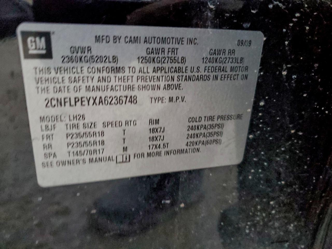 2010 CHEVROLET EQUINOX