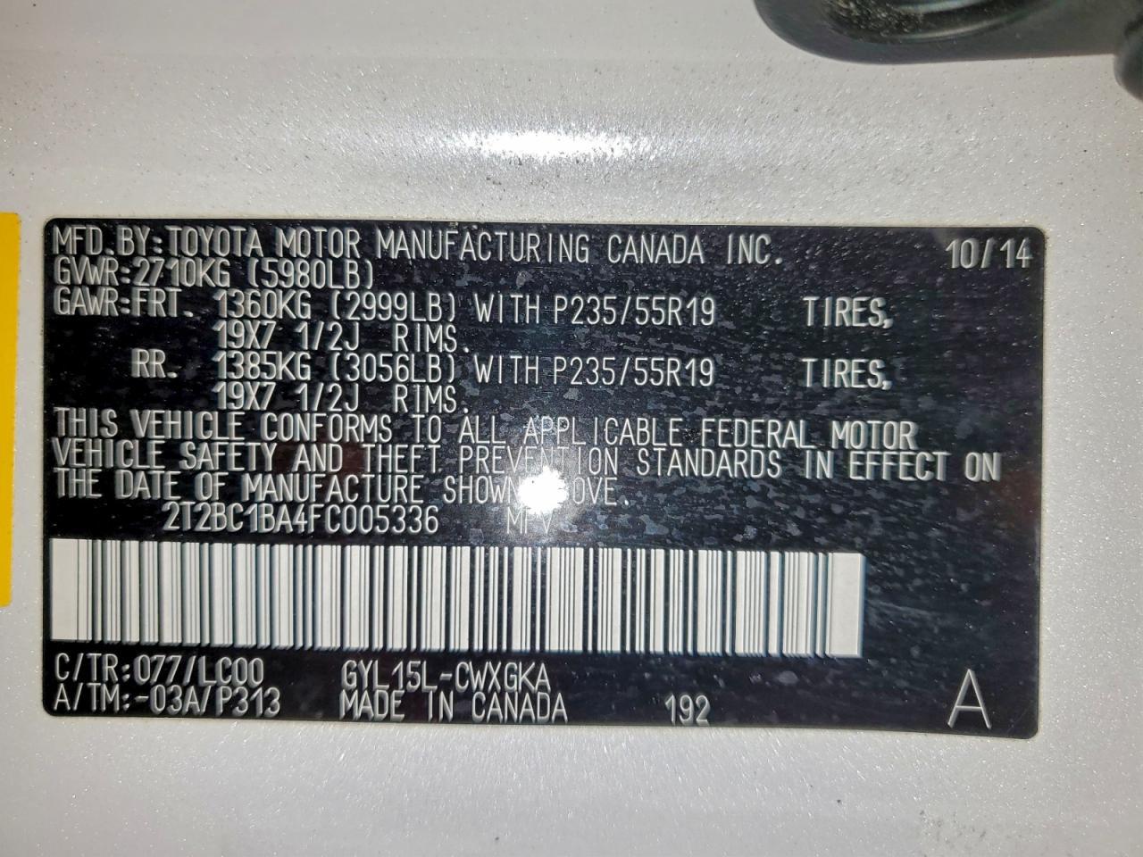 2015 LEXUS RX 450H