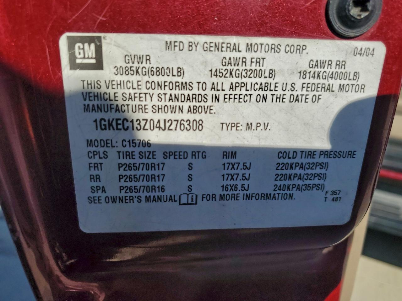 2004 GMC Yukon