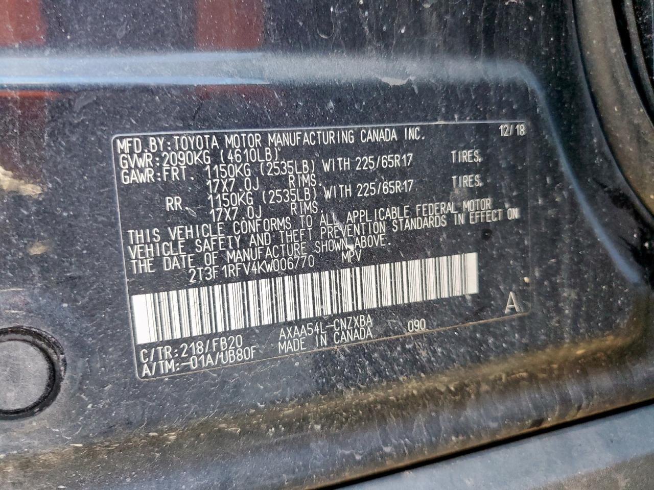 2019 TOYOTA RAV4
