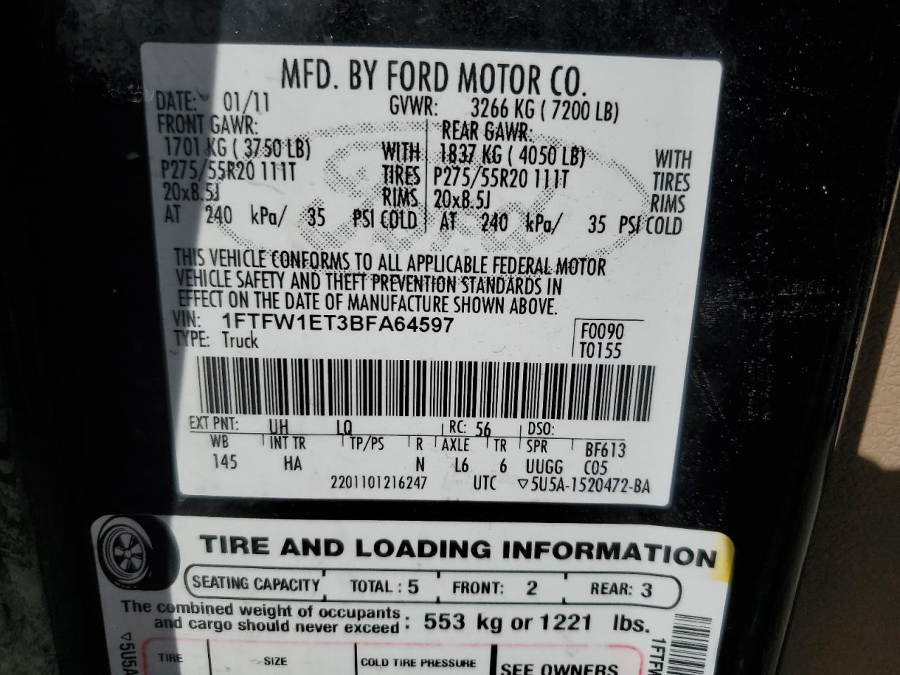 2011 FORD F-150