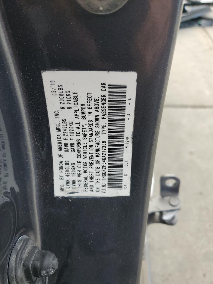 2016 HONDA ACCORD