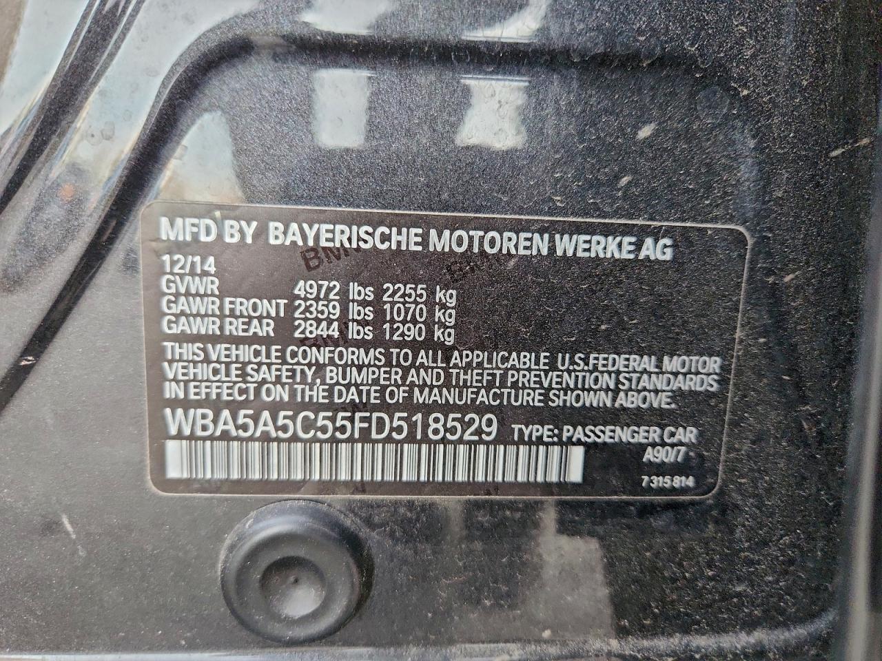 2015 BMW 5 series