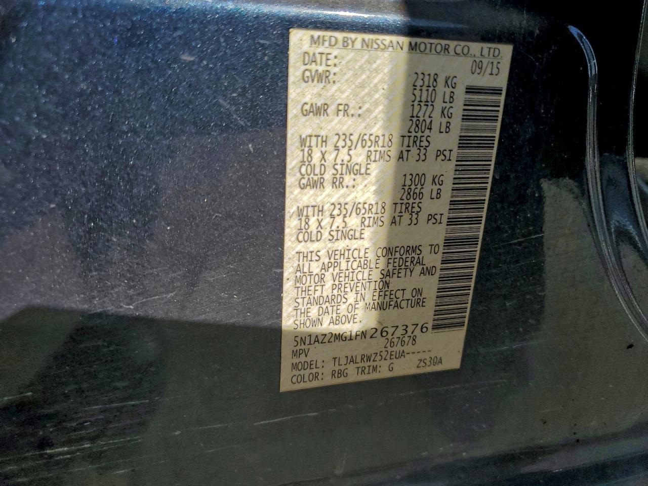 2015 NISSAN MURANO