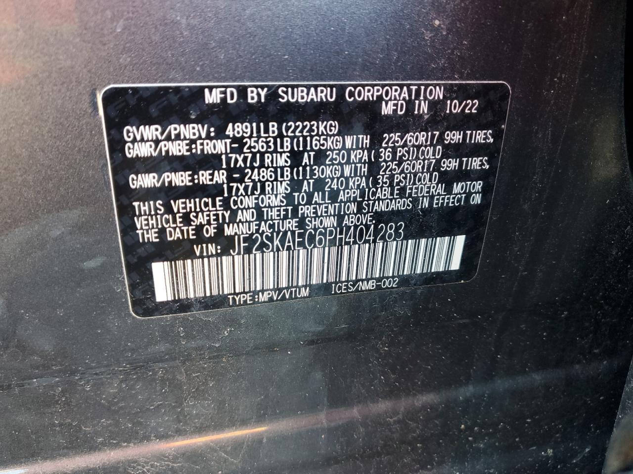 2023 SUBARU FORESTER